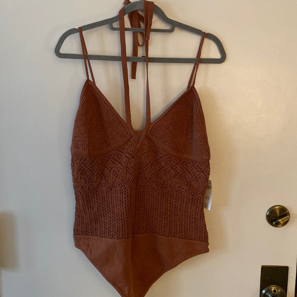Abercrombie Knit Crochet Body Suit